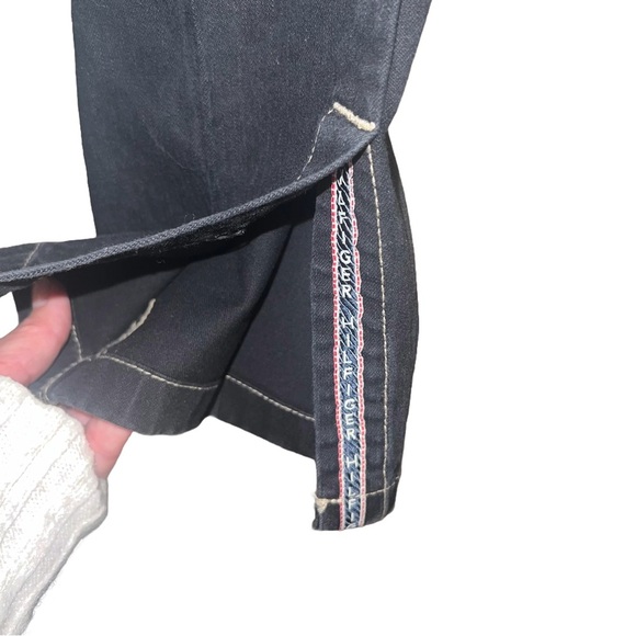 Vintage Tommy Hilfiger Capri Denim Womens Size 8 Side Slit Leg Black  Y2K NWOT - Picture 4 of 9